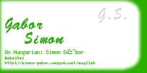 gabor simon business card